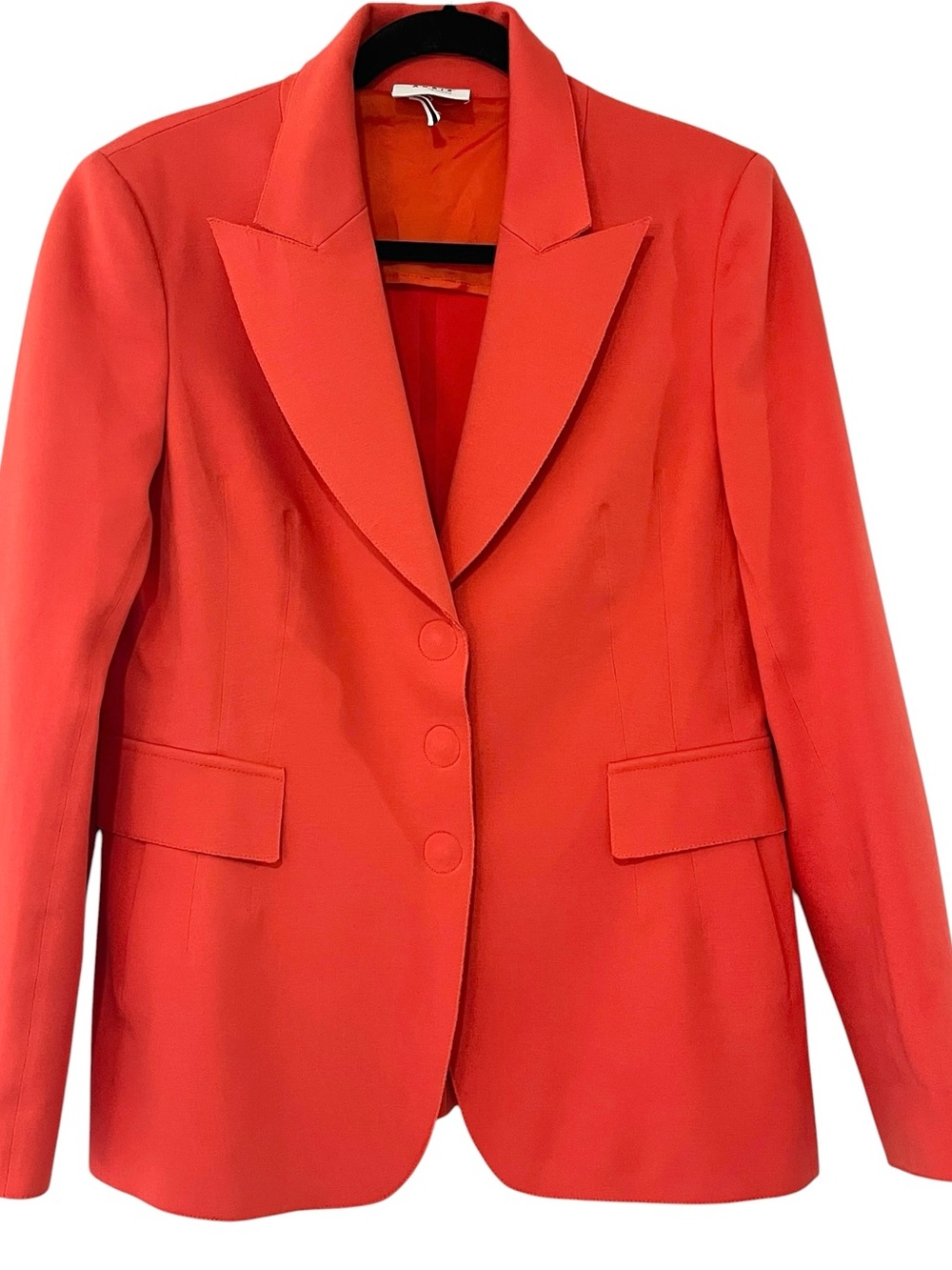 Akris Punto Coral Orange Stretch Blazer Jacket Women’s 10 Designer